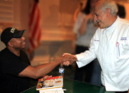 Chef Silvio and Bernie Williams